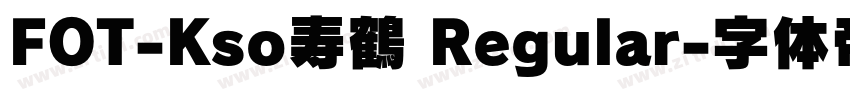 FOT-Kso寿鶴 Regular字体转换